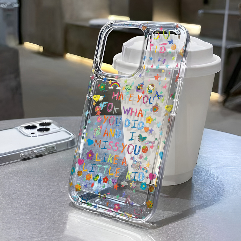 Street Fashion Quotes - Letter Print Colorful Quote Stars Silicone