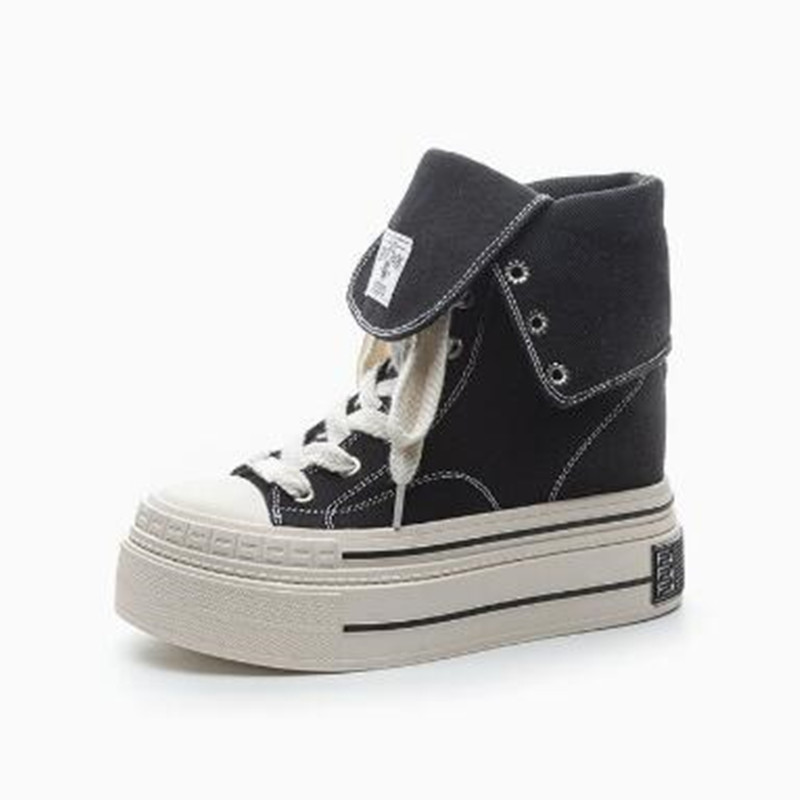 Street Fashion Brand - 12CM Skateboard Breathable Heightening Shoes Denim