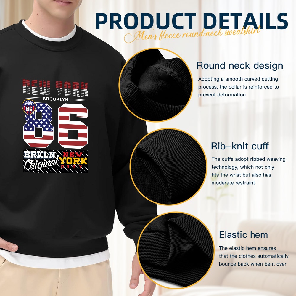 Men's Black Crew Neck Pullover - Street Fashion New York recensie en prijs