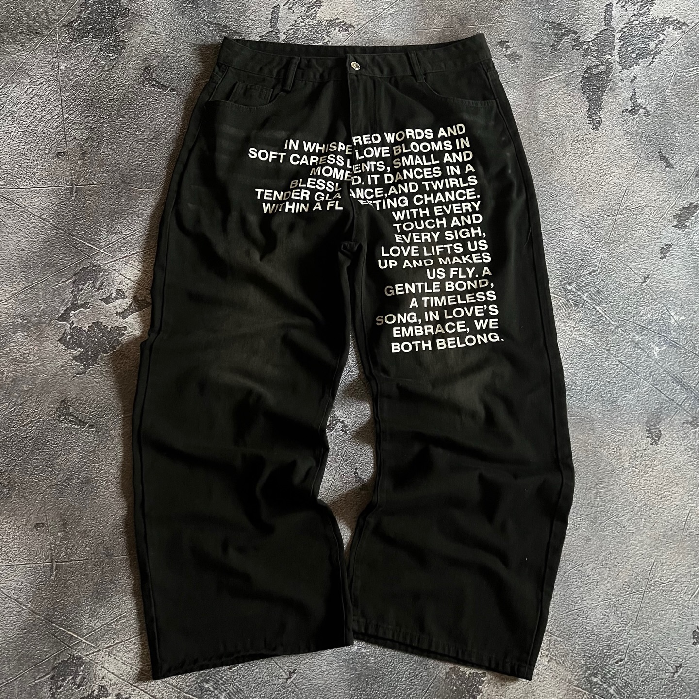 American Pattern Letter Jeans  - Street Fashion Men recensie en prijs
