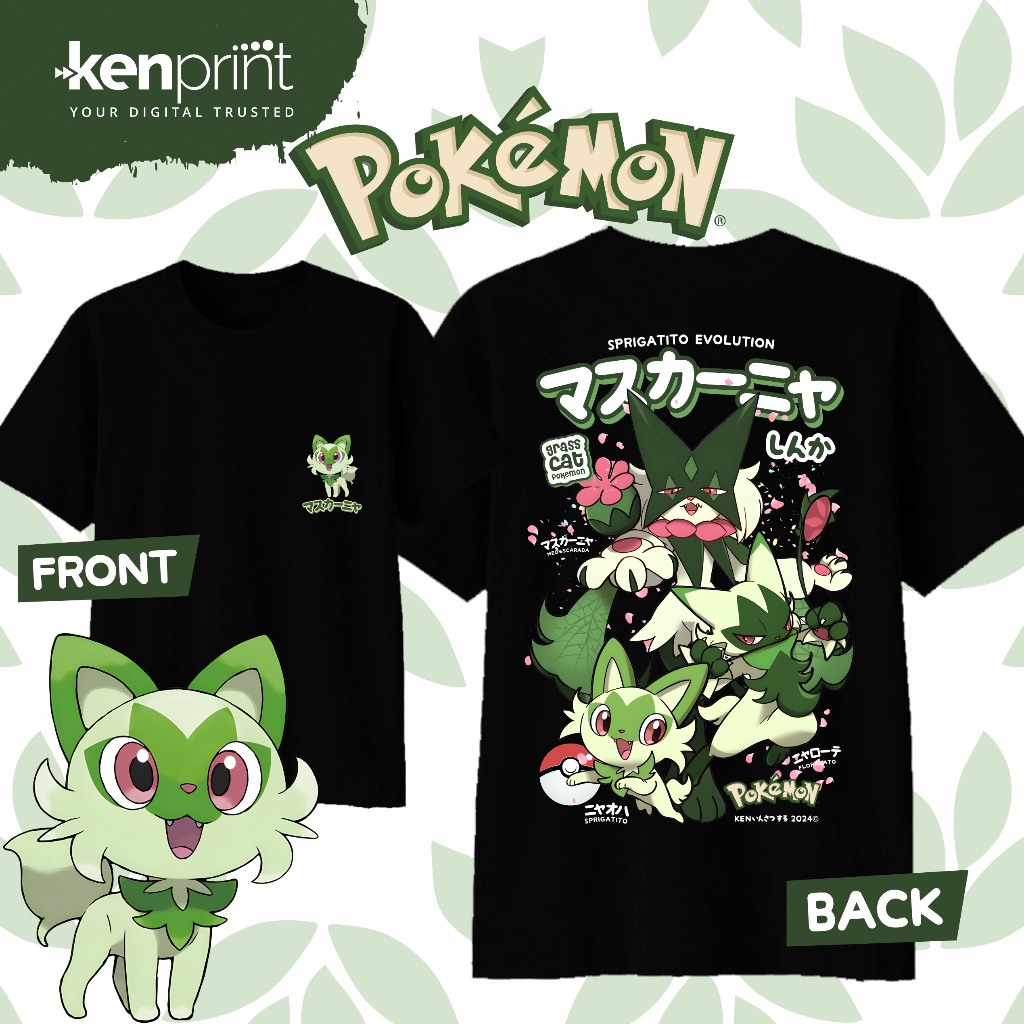 Anime Pokémon Sprigatito Evolu - Street Fashion Of Japan recensie en prijs