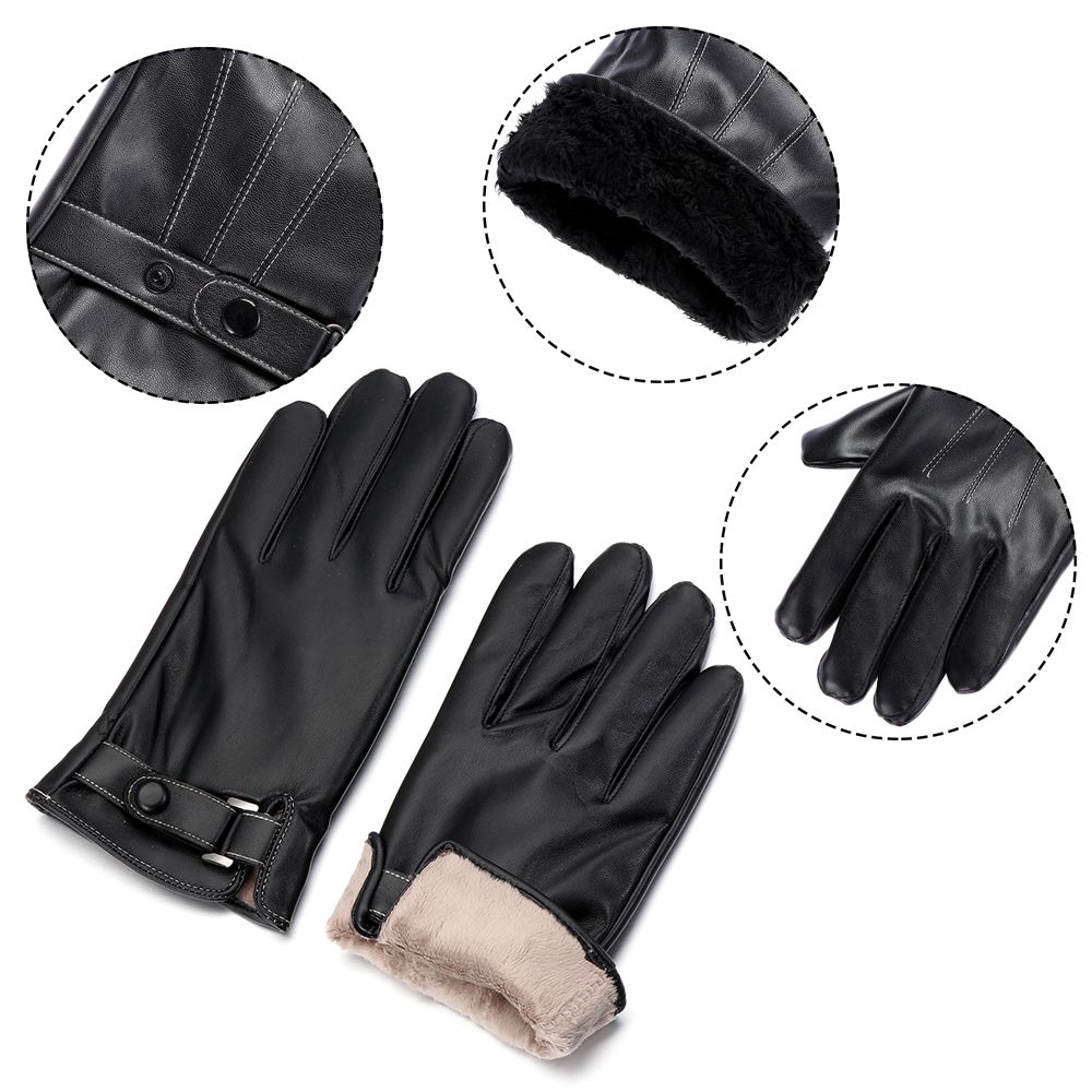 Men's Fleece Thermal Leather G - Street Fashion Gloves recensie en prijs