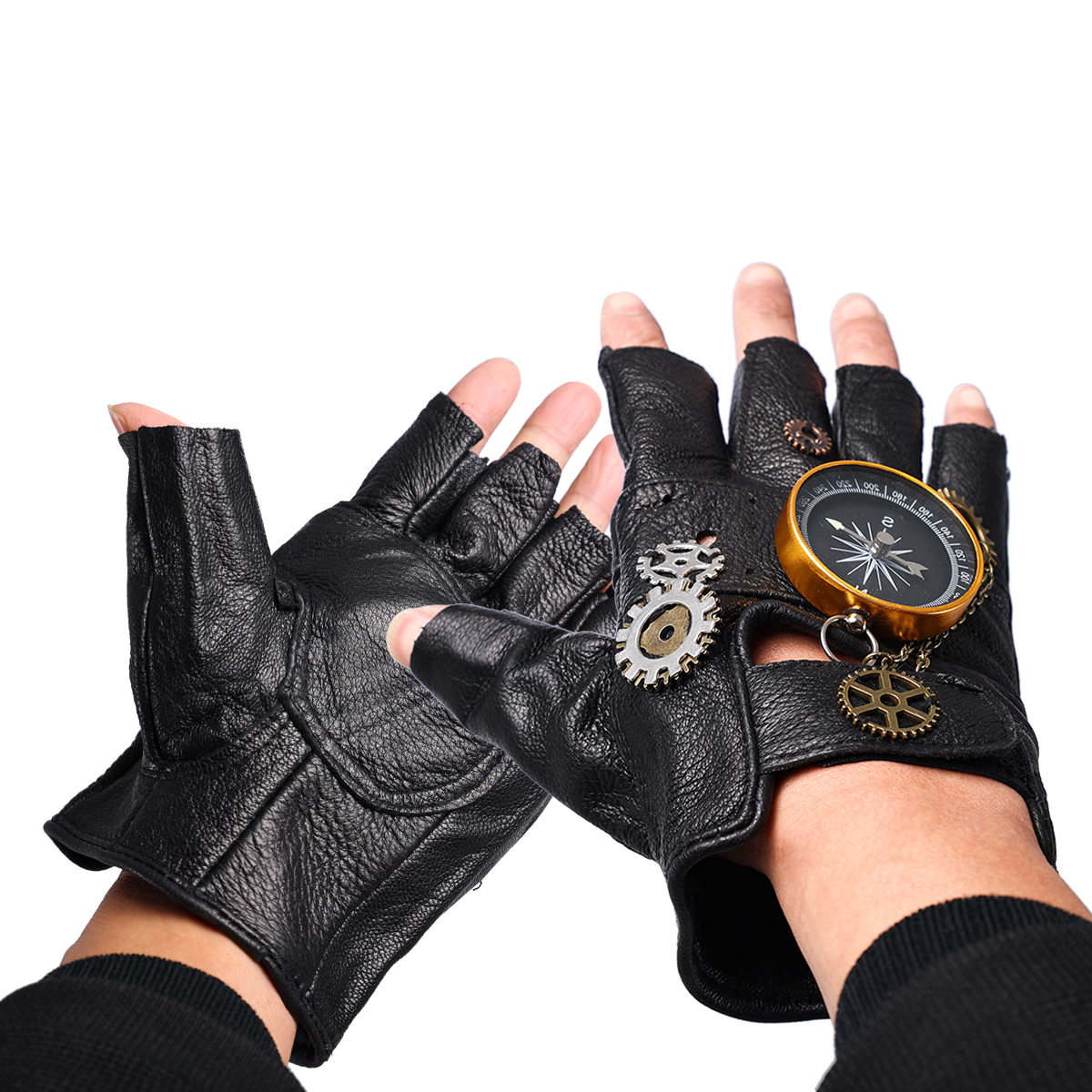Steampunk PU Leather Fingerles - Street Fashion Gloves recensie en prijs