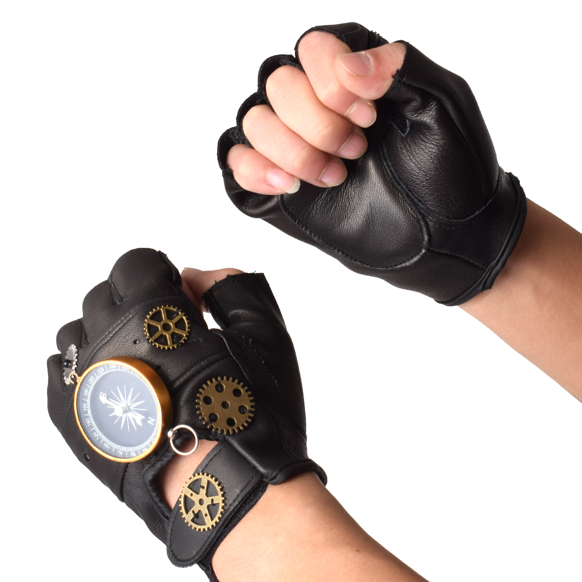 Steampunk PU Leather Fingerles - Street Fashion Gloves recensie en prijs