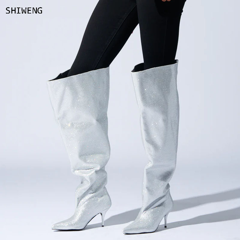 2026 Knee High Silver Crystal  - Street Fashion Rome 2026 recensie en prijs