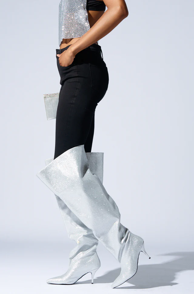 2026 Knee High Silver Crystal  - Street Fashion Rome 2026 recensie en prijs