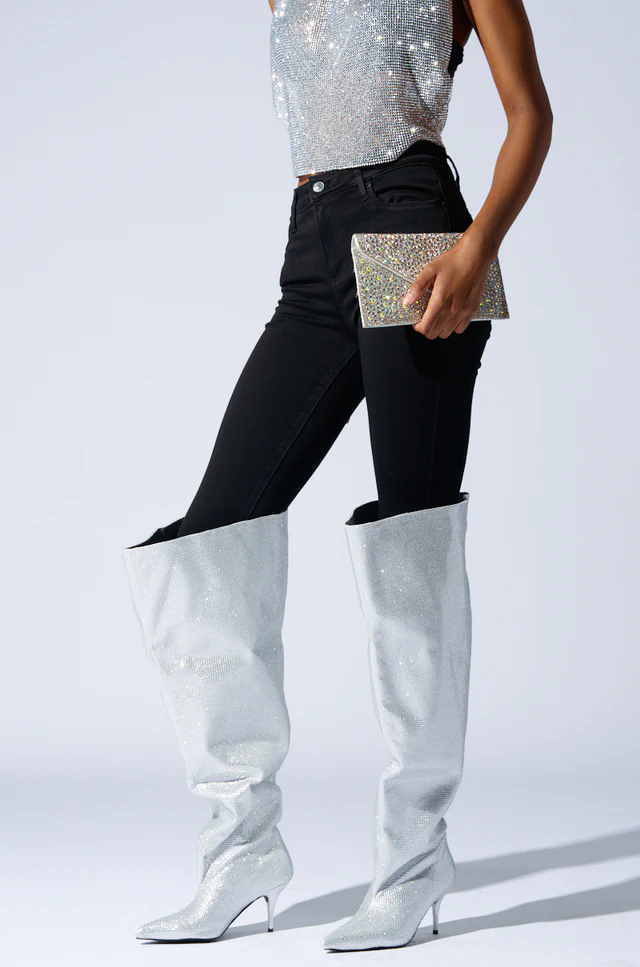 2026 Knee High Silver Crystal  - Street Fashion Rome 2026 recensie en prijs