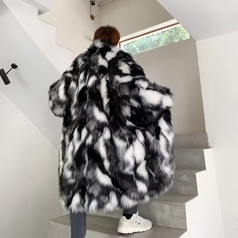 Winter Hip Hop Long Faux Fur C - Street Fashion Jacket Men recensie en prijs