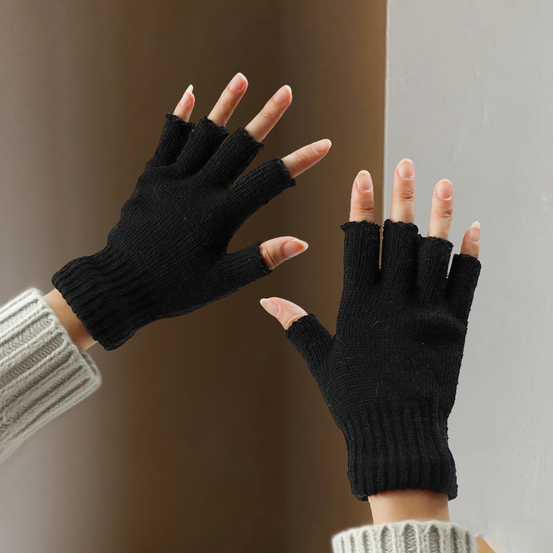 Wool Half-Finger Gloves for Wo - Street Fashion Gloves recensie en prijs