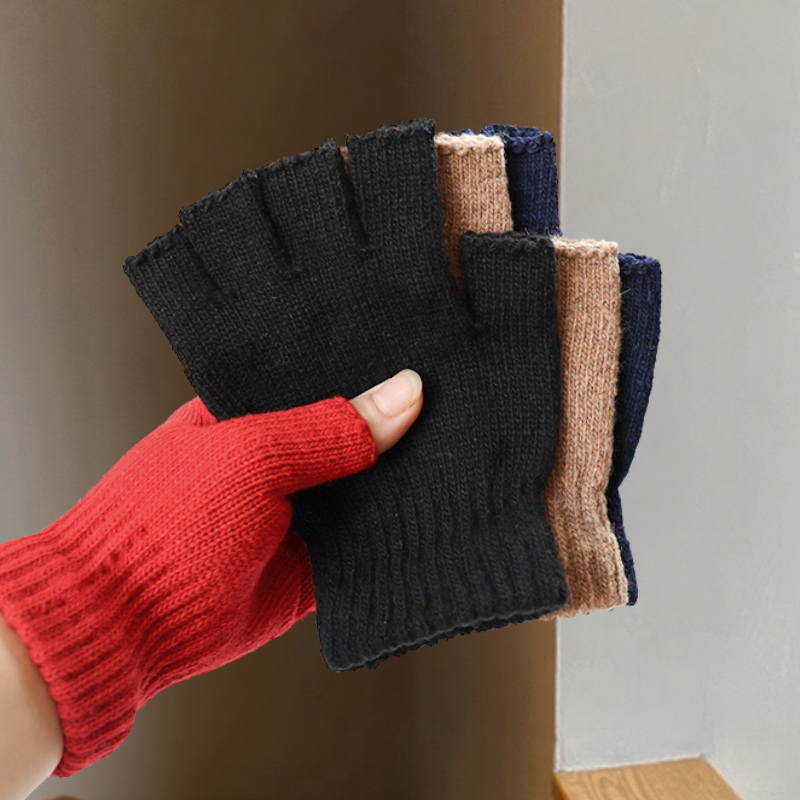 Wool Half-Finger Gloves for Wo - Street Fashion Gloves recensie en prijs
