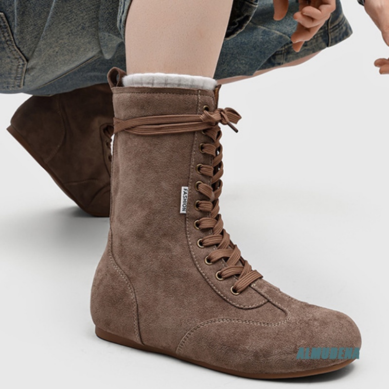 Men's Suede Mid-Calf Lace-Up B - Street Fashion Winter 2026 recensie en prijs