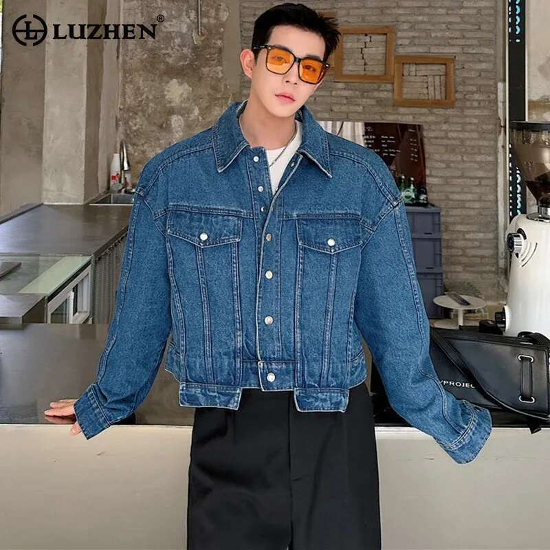 LUZHEN Personality Denim Short - Street Fashion Jacket Men recensie en prijs
