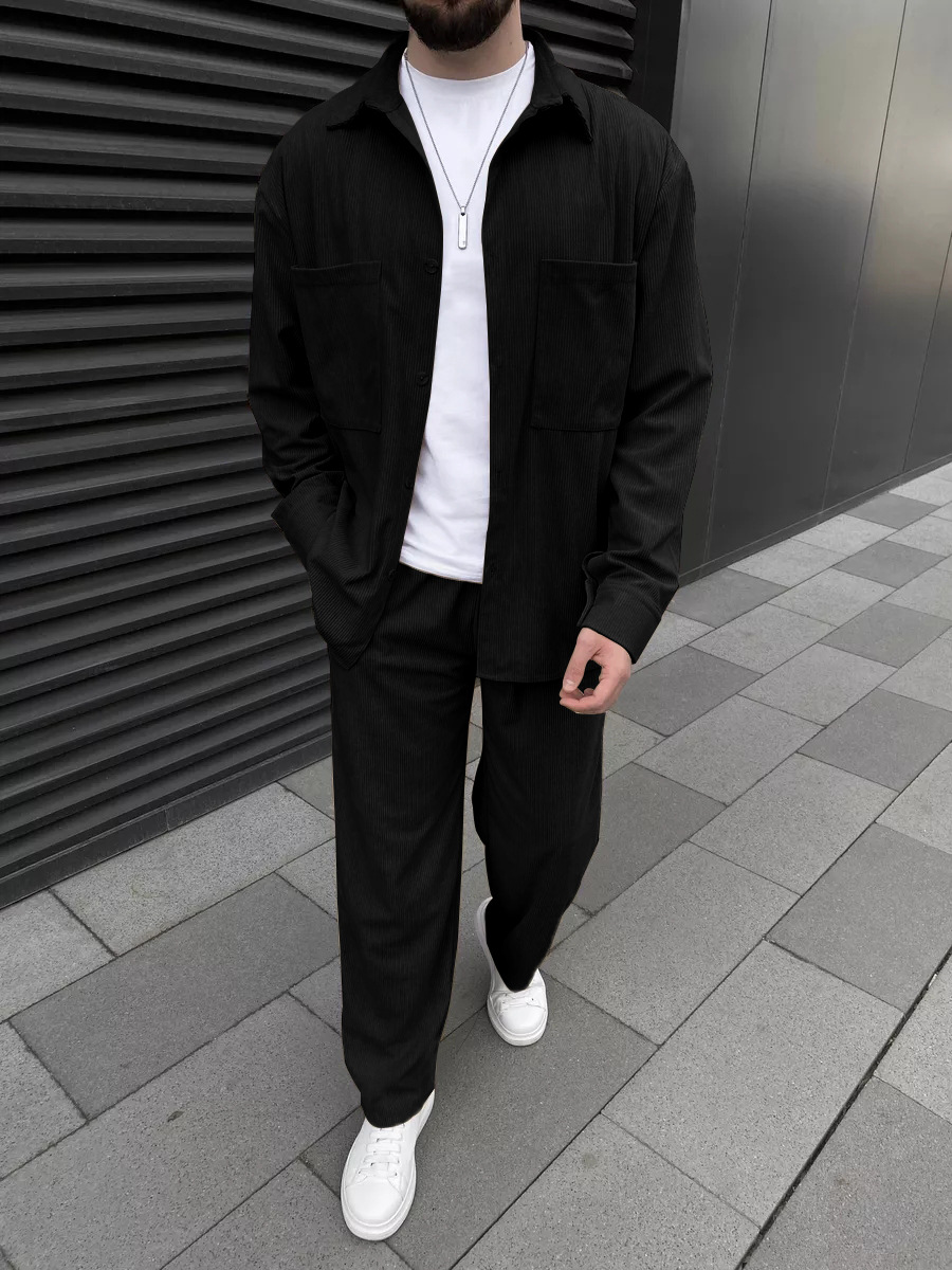 Men's corduroy two-piece outfi - Street Fashion Men recensie en prijs