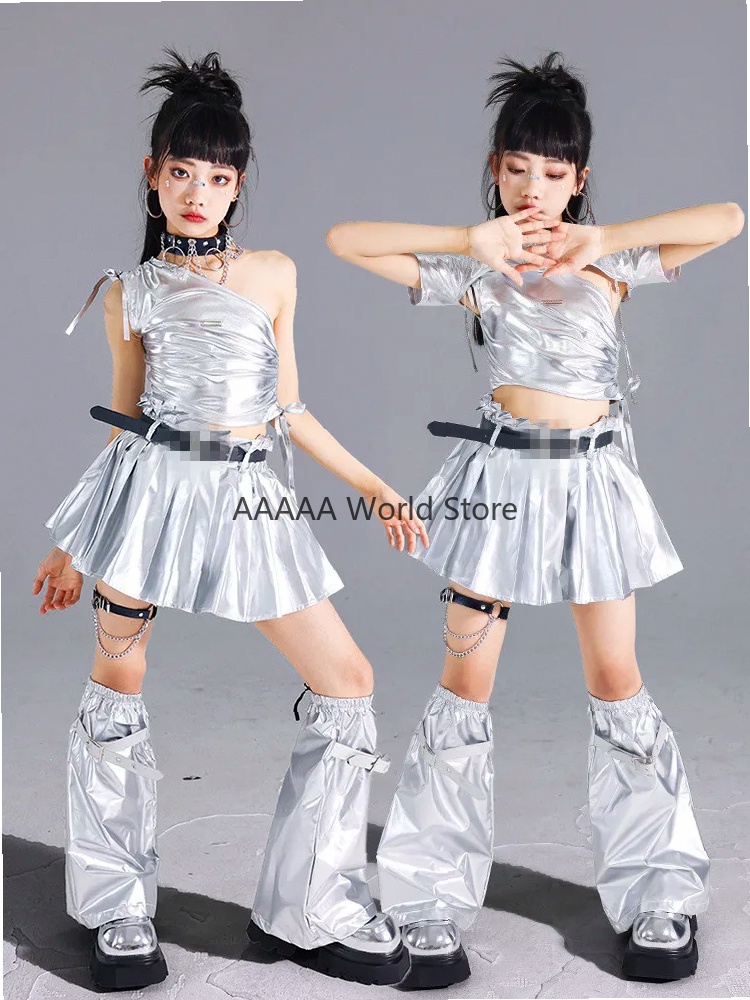 Cosplay Silver Crop Top Pleate - Street Fashion Europe recensie en prijs