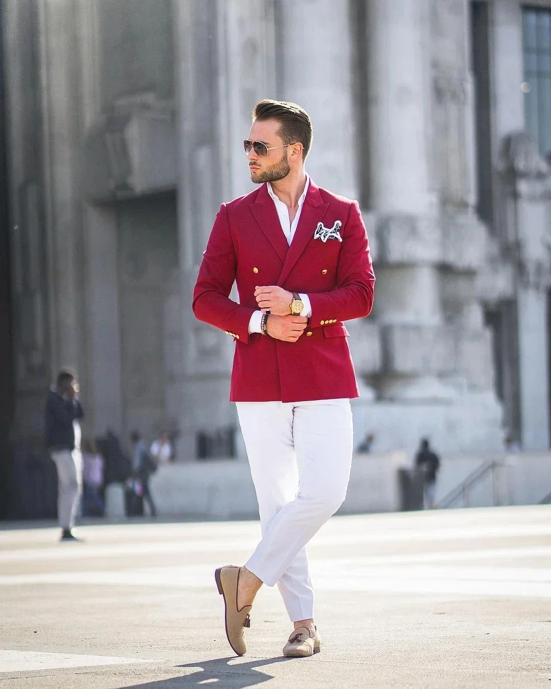 Red Jacket White Pant Double B - Street Fashion Jacket Men recensie en prijs