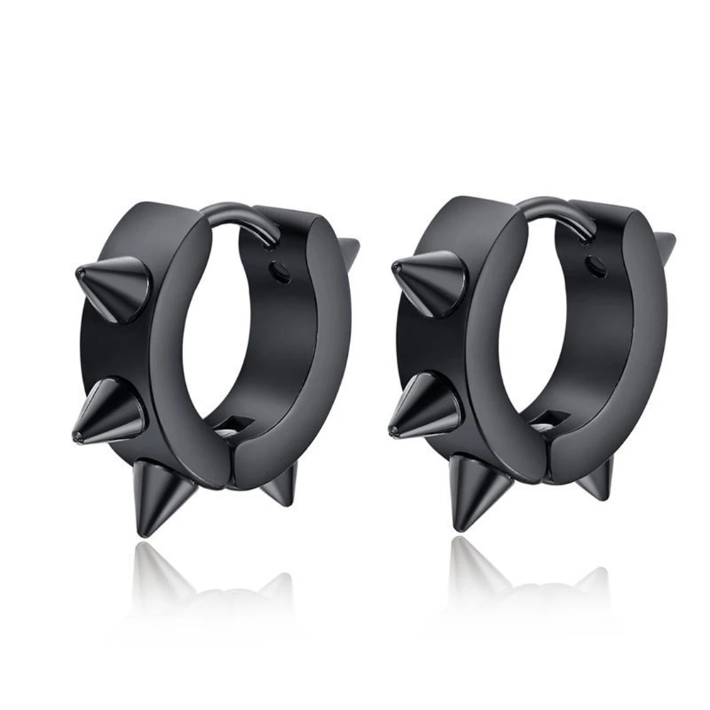 1Pair Punk Stainless Steel Spi - Street Fashion Earrings recensie en prijs