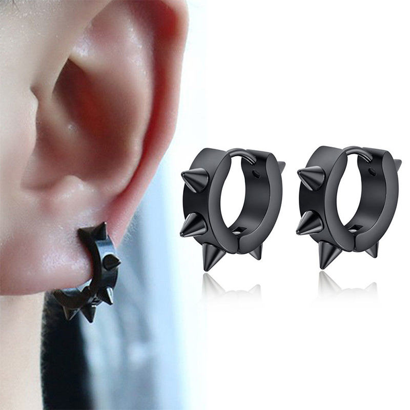 1Pair Punk Stainless Steel Spi - Street Fashion Earrings recensie en prijs