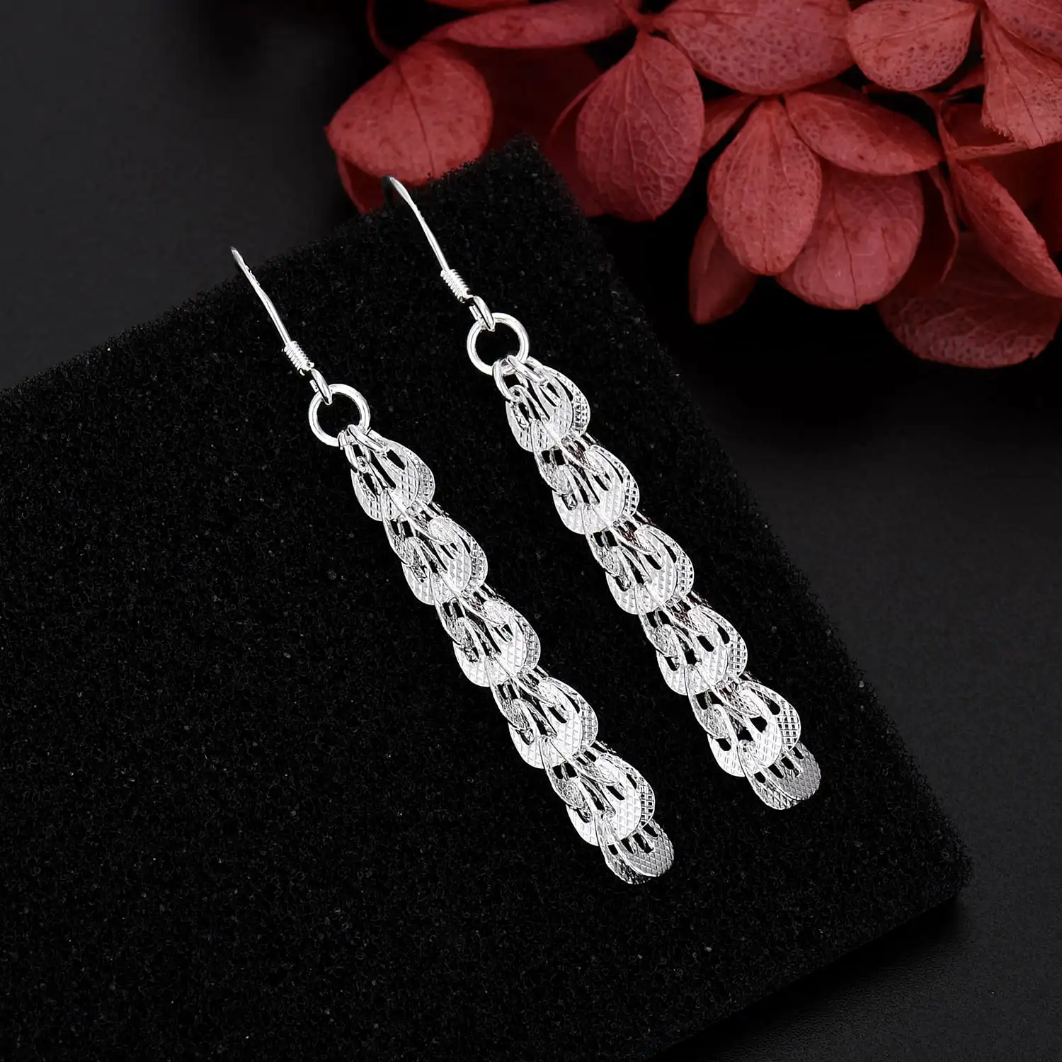 New fine 925 Sterling Silver E - Street Fashion Earrings recensie en prijs