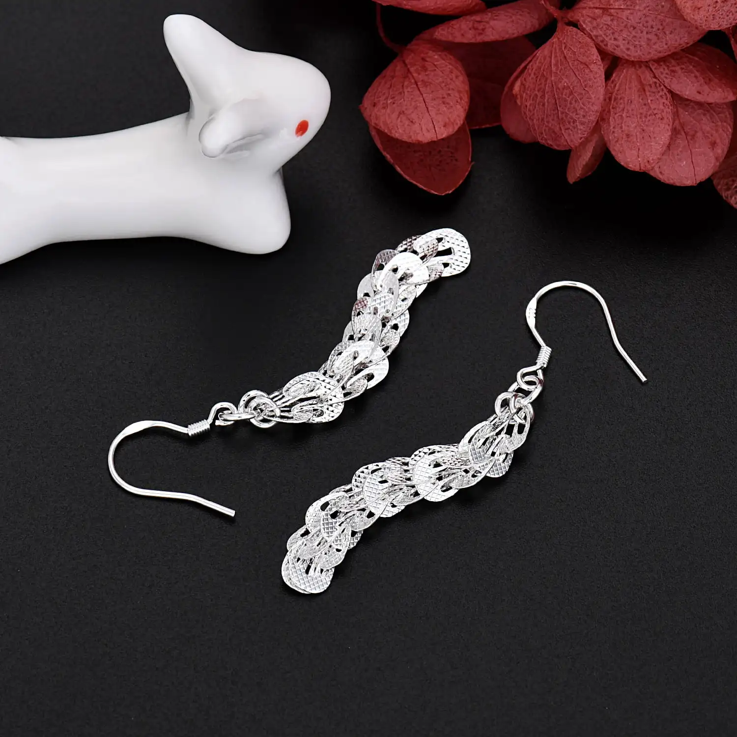 New fine 925 Sterling Silver E - Street Fashion Earrings recensie en prijs