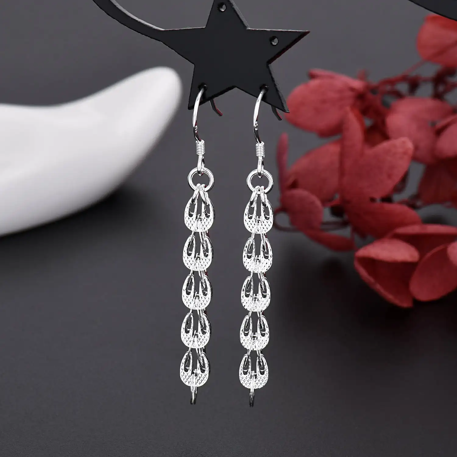 New fine 925 Sterling Silver E - Street Fashion Earrings recensie en prijs