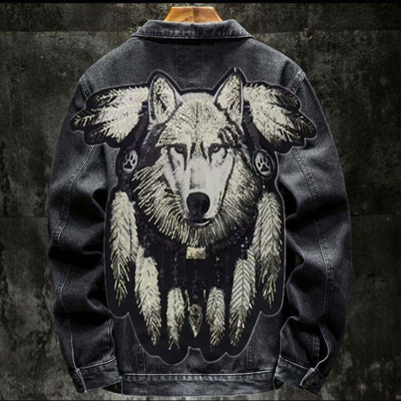 America Vintage Heavy Wolf Emb - Street Fashion Jacket Men recensie en prijs