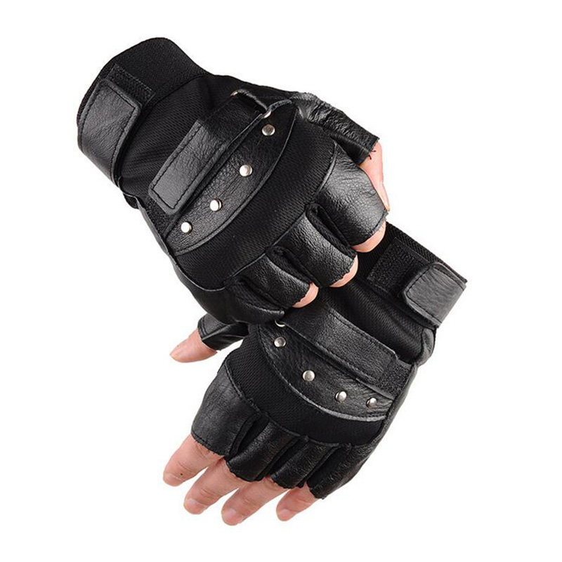 Men's Half Finger Leather Fitn - Street Fashion Gloves recensie en prijs