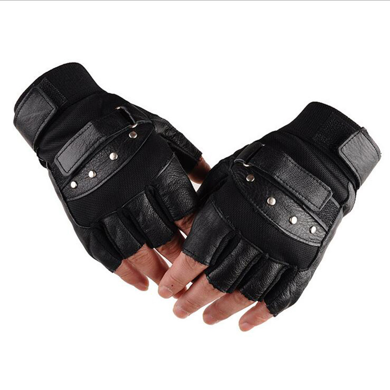 Men's Half Finger Leather Fitn - Street Fashion Gloves recensie en prijs