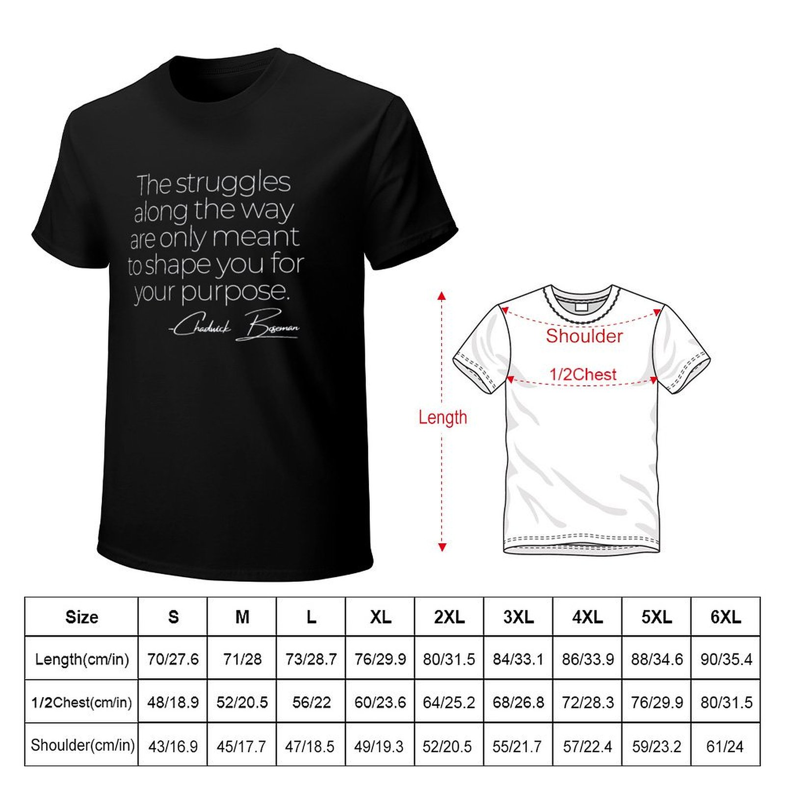Chadwick Boseman Quote T-Shirt - Street Fashion Quotes recensie en prijs