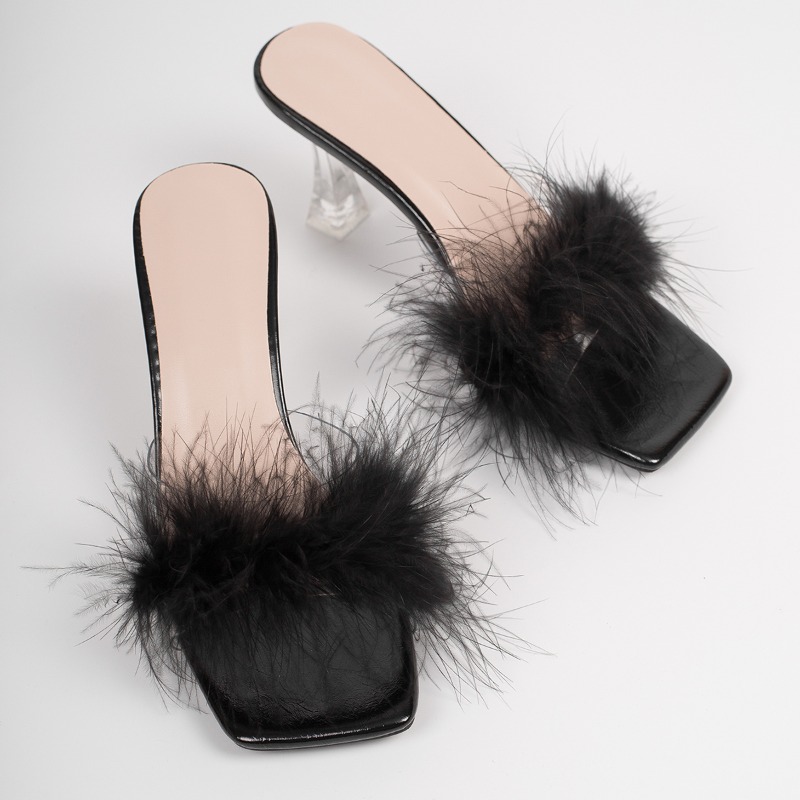 Women Clear High Heel Faux Fur - Street Fashion Rome 2026 recensie en prijs